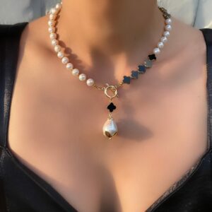 «YIN AND YANG» Semi-Fine Natural Stone Necklace, Bracelet And Earrings Jewellery Set⠀ - Image 8