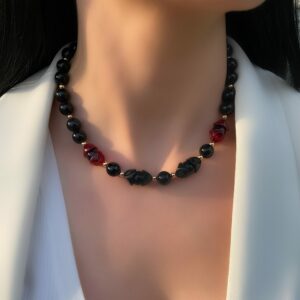 «AKASHA» Trendy Semi-Fine Bracelet, Necklace & Earrings Jewellery Set⠀ - Image 12