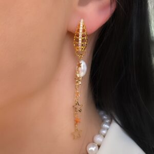 «PERLE FAVORI» Semi-Fine Pearl Choker Necklace and Earrings Luxury Jewelry Set - Image 8