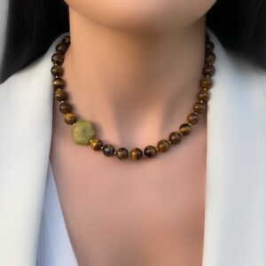«FORÊT» Semi-Fine Natural Stone Necklace And Earrings Luxury Jewelry Set⠀ - Image 8