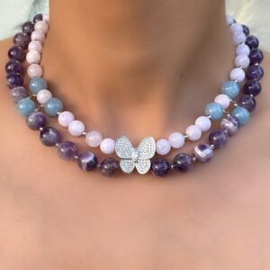 «BEATRICE» Semi-Fine Natural Agate Luxury Necklace - Image 6