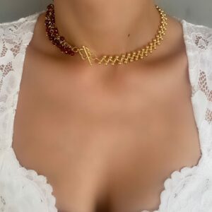 «ROYAL BEAUTY» Luxury Chain And Natural Stone Necklace And Earrings Jewellery Set⠀ - Image 2