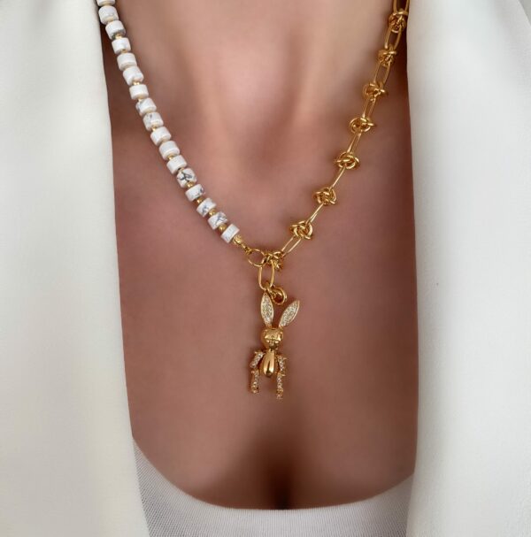 «STEPAN» Semi-Fine Chain & Natural Stone Trendy Necklace