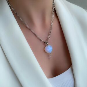 «ANEYLA» Semi-Fine Luxury Chain Necklace & Swarovski Crystals Earrings Jewellery Set⠀ - Image 3