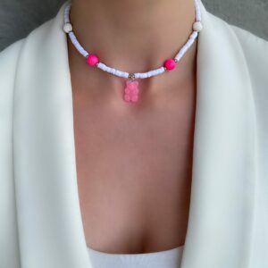 «SUGAR GUMMY» Trendy Resin Necklace-Choker And Earrings Jewellery Set⠀ - Image 4