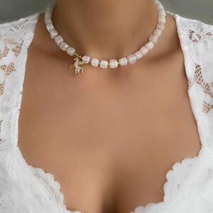 «FAIRY UNICORN» Semi-Fine Natural Stone Necklace And Earrings Luxury Jewellery Set - Image 2