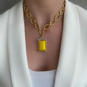 «SUNIKA» Big Chain Luxury Necklace With Swarovski Crystals - Image 2