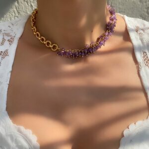 «BEAUTYBERRY» Luxury Semi-Fine Natural Stone And Chain Necklace, Bracelet & Earrings Jewellery Set⠀ - Image 8