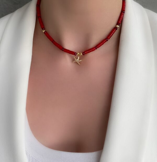«ÉTOILE DE MER » Semi-Fine Natural Stone Choker Necklace⠀