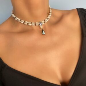 «ALEXANDRA» Semi-Fine Luxury Pearl Necklace With Beautiful Pendant & Earrings Jewellery Set - Image 6