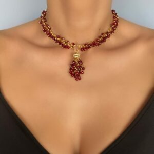 «ISABELLA» Luxury Natural Stone Necklace-Sautoir Earrings Jewellery Set ⠀ - Image 7