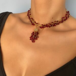 «ISABELLA» Luxury Natural Stone Necklace-Sautoir Earrings Jewellery Set ⠀ - Image 8