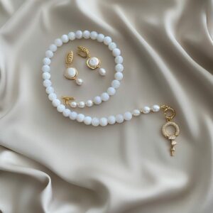 «BRIGITTE» Semi-Fine Luxury Natural Stone Necklace And Earrings Set⠀ - Image 5
