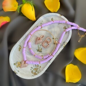 «RESO» Trendy Resin Necklace, Bracelet & Earrings Jewellery Set - Image 9
