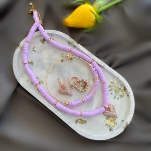 «RESO» Trendy Resin Necklace, Bracelet & Earrings Jewellery Set - Image 10