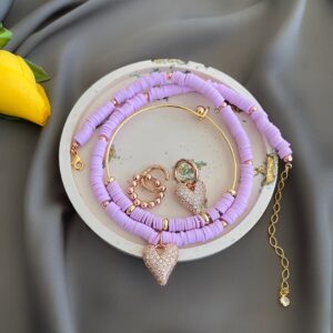 «RESO» Trendy Resin Necklace, Bracelet & Earrings Jewellery Set - Image 12