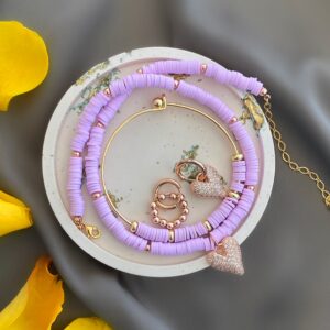 «RESO» Trendy Resin Necklace, Bracelet & Earrings Jewellery Set - Image 13