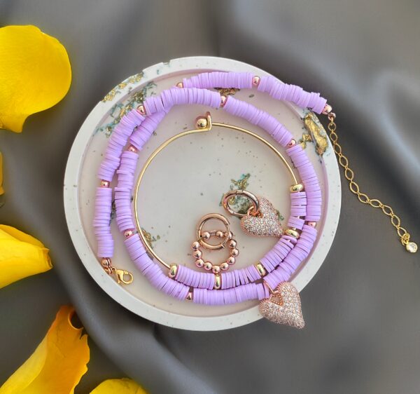 «RESO» Trendy Resin Necklace, Bracelet & Earrings Jewellery Set