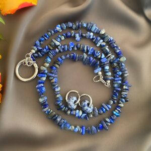 «LAZULI» Semi-Fine Natural Stone Luxury Necklace & Earrings Jewellery Set⠀ - Image 6