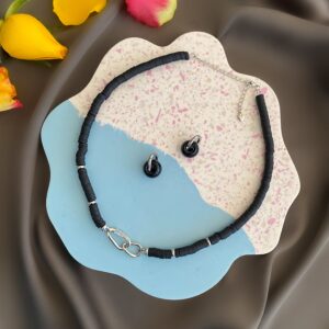 «ALEXANDRA»Trendy Resin Necklace Choker & Earrings Jewellery Set.⠀ - Image 3