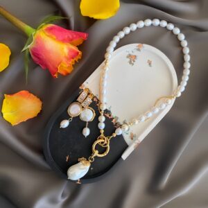 «BALLERINE» Luxury Necklace With Baroque Pearls & Earrings Jewellery Set⠀ - Image 4