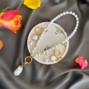 «BALLERINE» Luxury Necklace With Baroque Pearls & Earrings Jewellery Set⠀ - Image 6