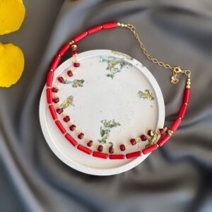 «SANGRIA» Fancy Jewellery Glass & Natural Stone Choker-Necklace⠀ - Image 3