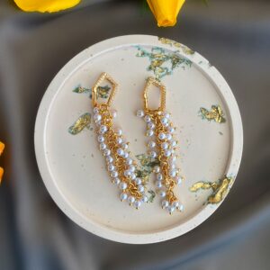 «MERCEDES» Luxury & Beautiful Drop Earrings - English Lock - Image 5