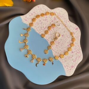 «LA MAGIE» Trendy Chain Choker-Necklace & Earrings Jewellery Set⠀ - Image 3