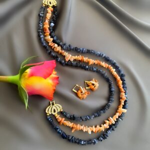 «HELEN» Semi-Fine Natural Stone Luxury Necklace & Earrings Jewellery Set⠀ - Image 6