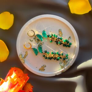 «PRIMAVERA» Luxury Chain And Natural Stone Earrings - Congo Lock - Image 5