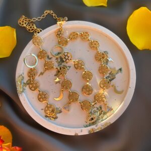 «LA MAGIE» Trendy Chain Choker-Necklace & Earrings Jewellery Set⠀ - Image 6