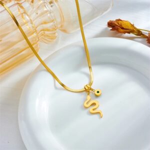 «SNAKE» New Fashion Waterproof Necklace For Women / Gold Color⠀ - Image 2