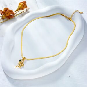 «SNAKE» New Fashion Waterproof Necklace For Women / Gold Color⠀ - Image 3