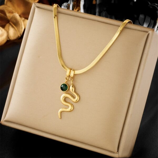 «SNAKE» New Fashion Waterproof Necklace For Women / Gold Color⠀