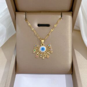 «MAGIC EYE» New Fashion Waterproof Necklace For Women / Gold Color⠀ - Image 2