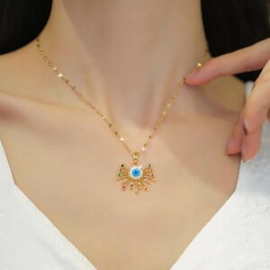 «MAGIC EYE» New Fashion Waterproof Necklace For Women / Gold Color⠀ - Image 3