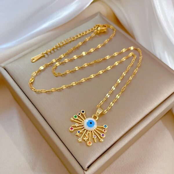 «MAGIC EYE» New Fashion Waterproof Necklace For Women / Gold Color⠀