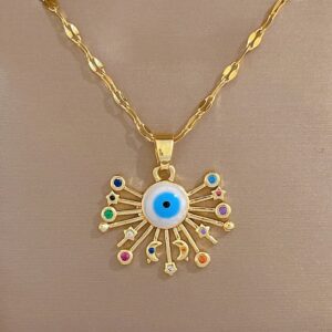«MAGIC EYE» New Fashion Waterproof Necklace For Women / Gold Color⠀ - Image 5