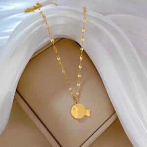 «FISH» New Fashion Waterproof Necklace For Women / Gold Color⠀ - Image 4