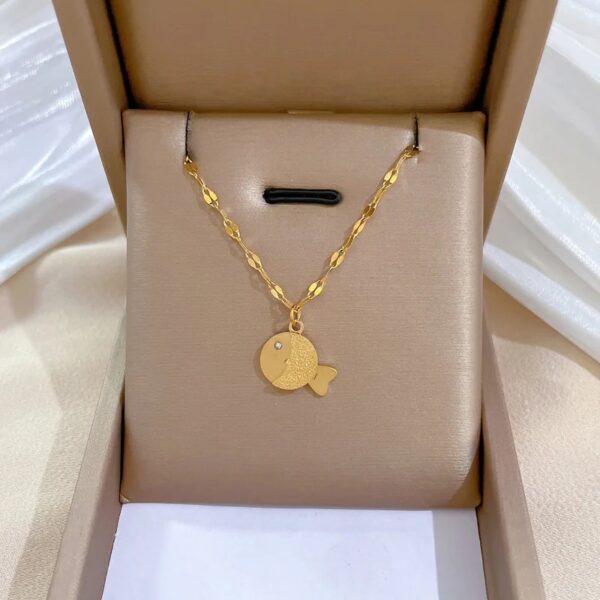 «FISH» New Fashion Waterproof Necklace For Women / Gold Color⠀