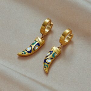 «MAGIC TOOTH» New Fashion Waterproof Pendant Necklace & Earrings Jewellery Set For Women / Gold Color - Image 5