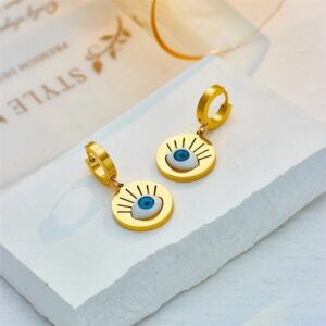 «EYELASH EYES» New Fashion Waterproof Earrings For Women / Gold Color⠀ - Image 2