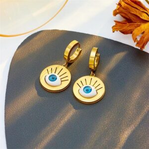 «EYELASH EYES» New Fashion Waterproof Earrings For Women / Gold Color⠀ - Image 3