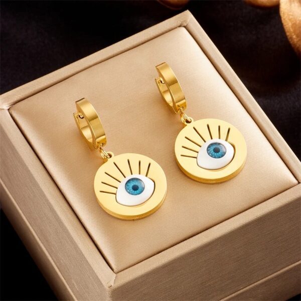 «EYELASH EYES» New Fashion Waterproof Earrings For Women / Gold Color⠀