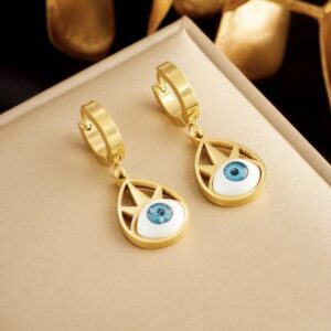 «EYELASH EYES» New Fashion Waterproof Earrings For Women / Gold Color⠀ - Image 2