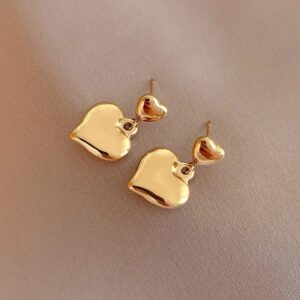 «HEARTS» New Fashion Waterproof Earrings For Women / Gold Color⠀ - Image 3