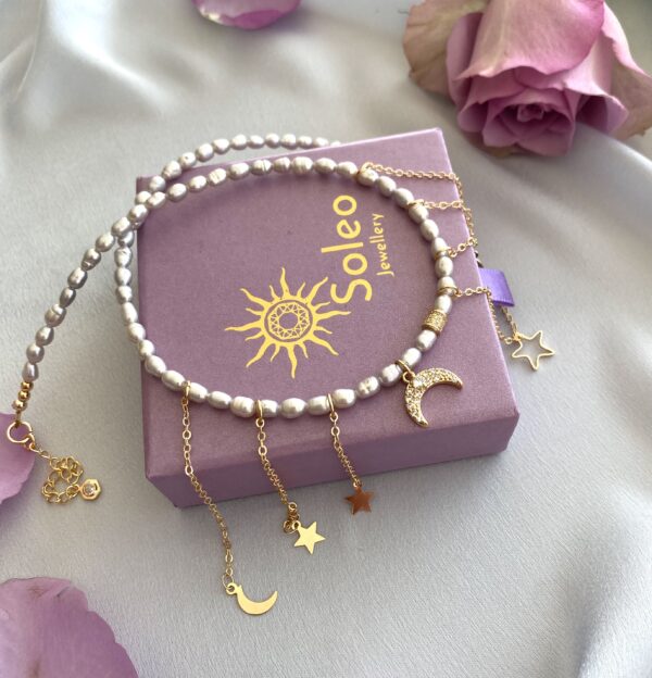 «MUNA» Beautiful & Trendy Natural Pearl Necklace ⠀