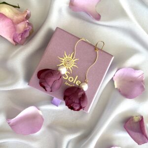«BELLE FLEUR» Beautiful Floral Drop Earrings Collection - Burgundi - Image 6
