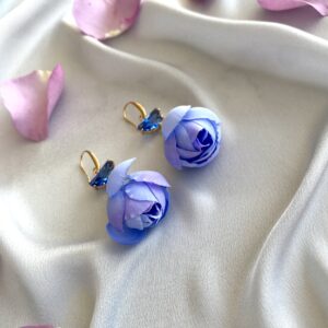 «BELLE FLEUR» Beautiful Floral Drop Earrings Collection - Blue Tender⠀ - Image 2